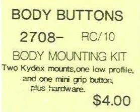 CRP 2708 RC10 Body Button Mounting Kit