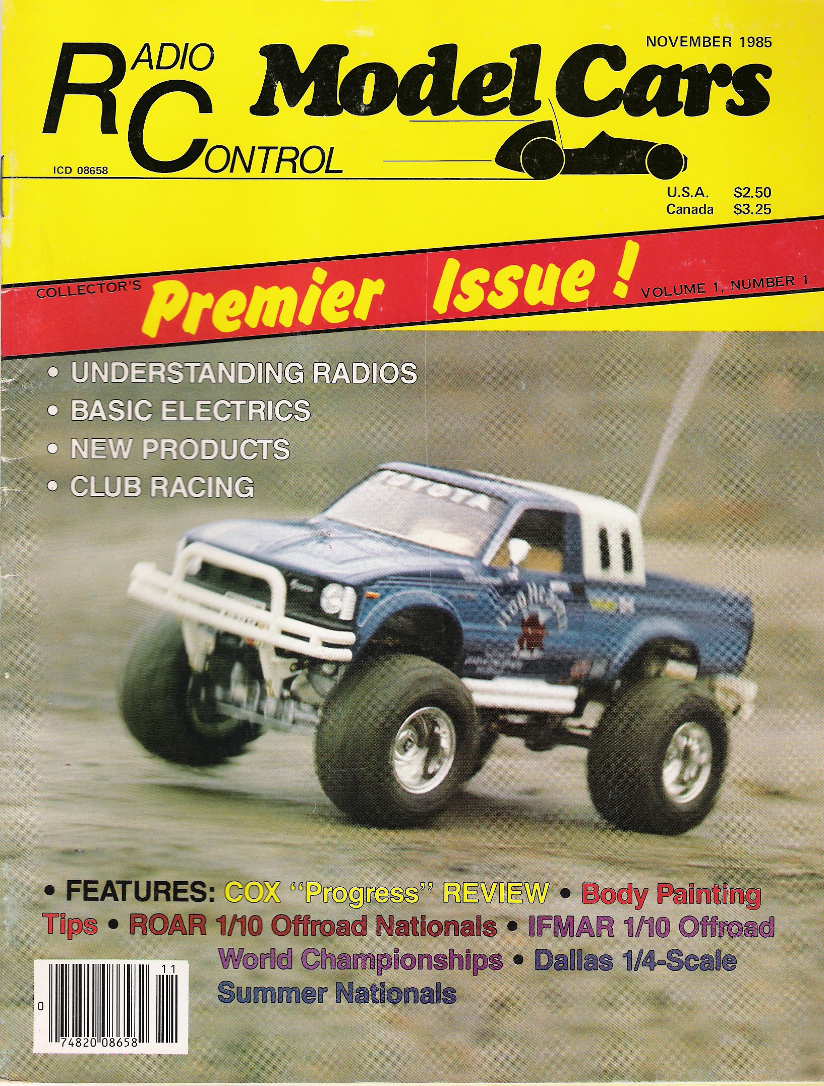 Radio Control Model Cars' November 1985 cover.